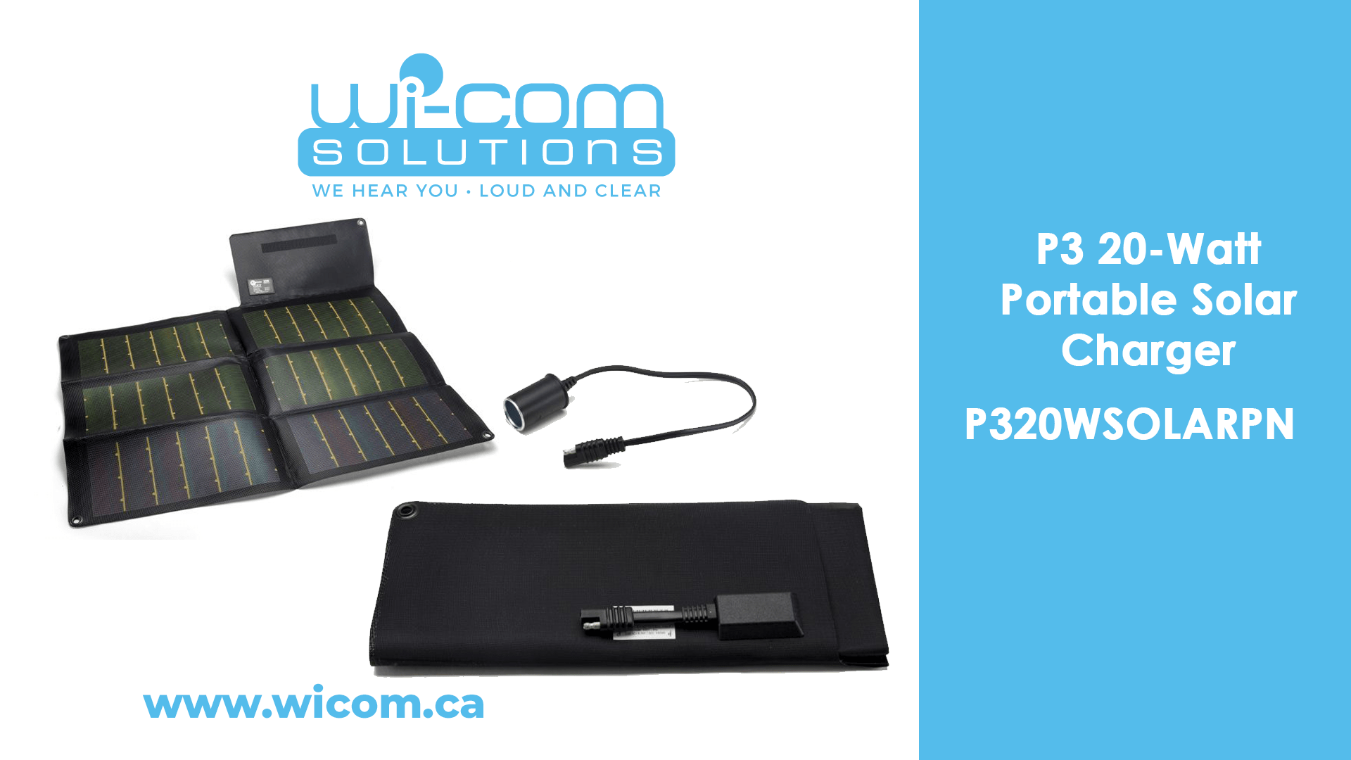 Wi-com_P3 20-watt portable Solar Charger